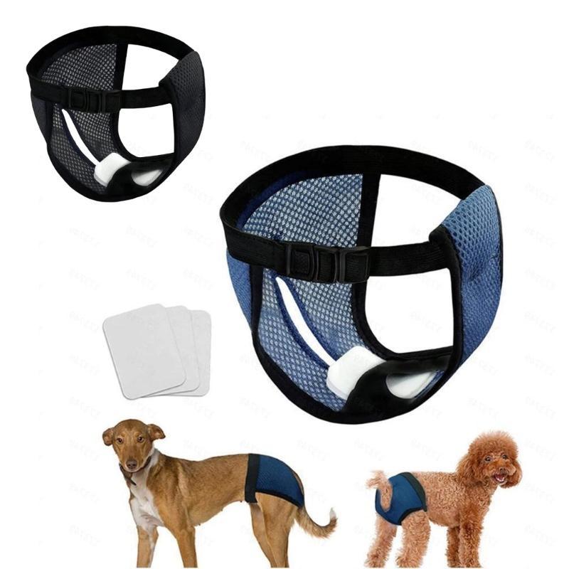  Adjustable Dog Diaper Breathable Protective Pants for Female Dog Heat Periods