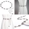 Fashionable Vintage Silver Chain Waist Belt With Floral Design For Women 2023 Trend