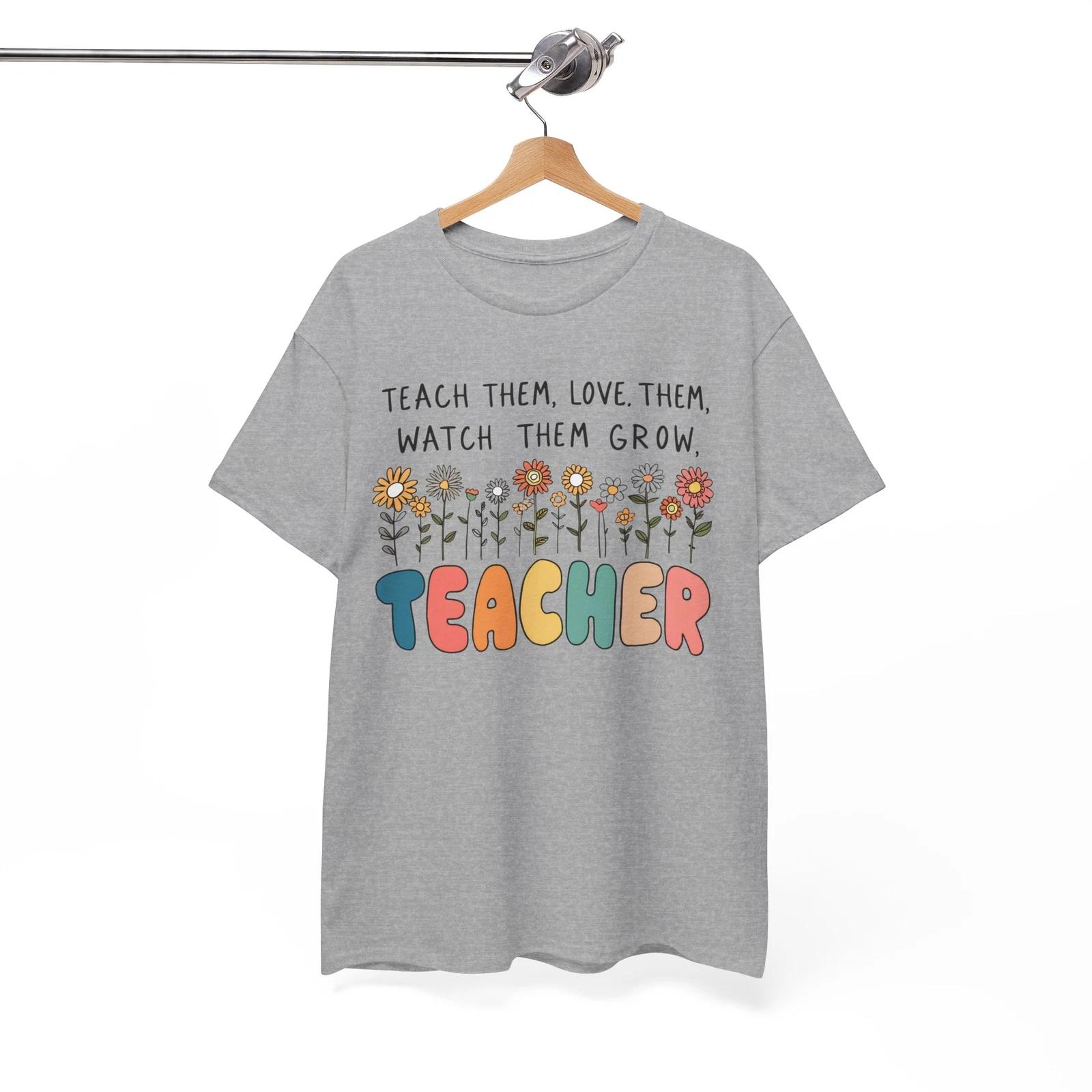 

Teach with Heart T-Shirt | Trendy & Inspiring Teacher Wear 3XL