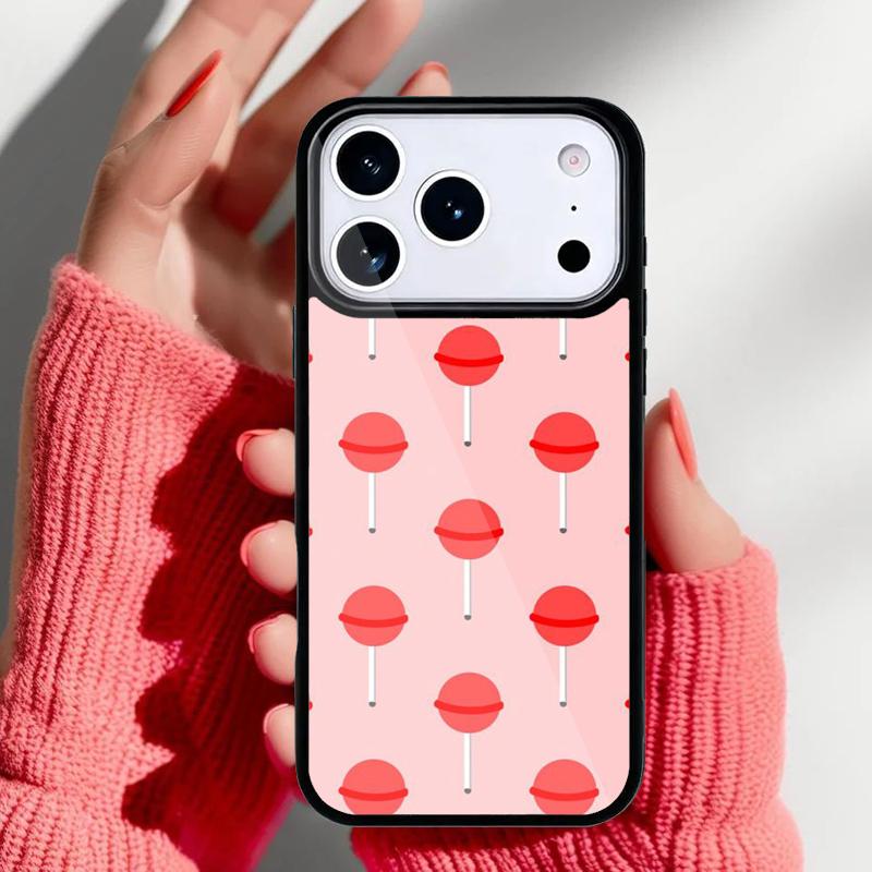 Red Lollipops Phone Case for iPhone 17 Air 16e 15 14 13 Pro Max Back Cover for 12 11 Pro Coque