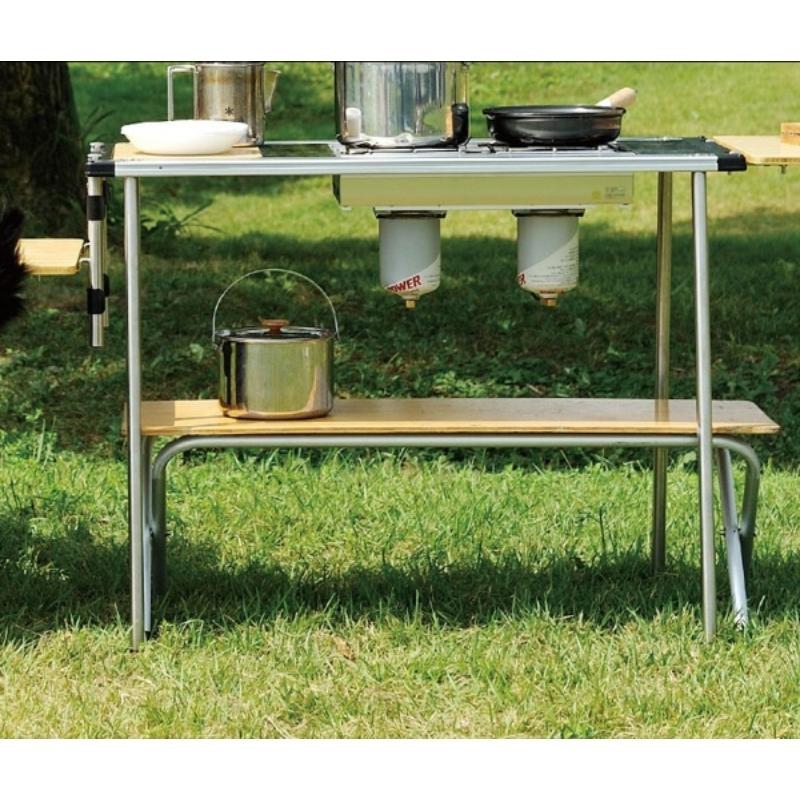 Snow Peak   Snow Peak Folding Shelf Long Bamboo Lv 066tr