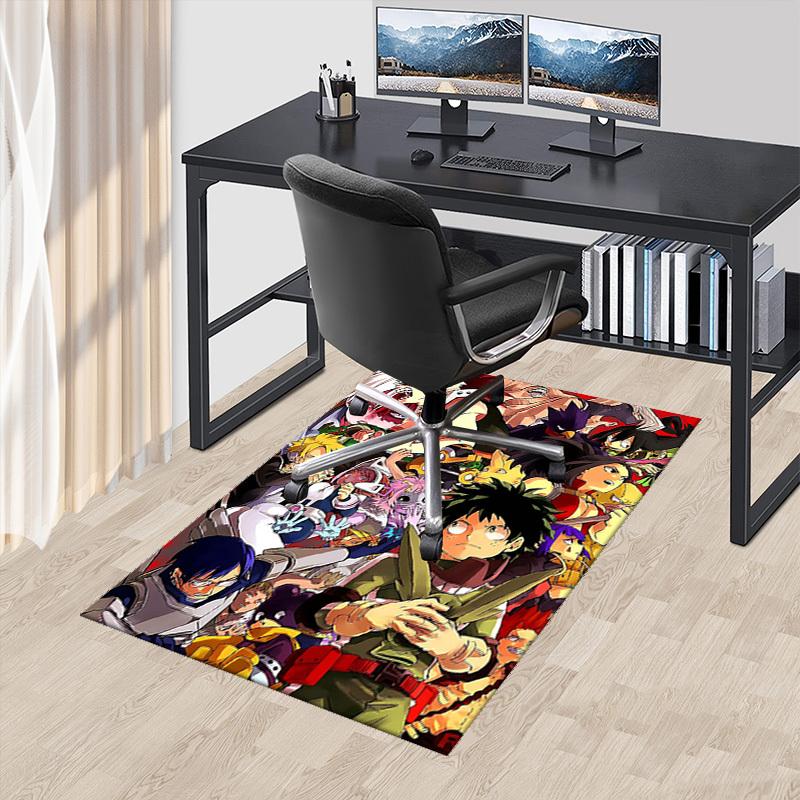 

1pc My Hero Academia Anime Characters Office Chair Mat - Non-Slip Carpet for Desk, Floor Protection, Decorative Rug with Cool Designs, Suitable for Ho 60cm by 90cm