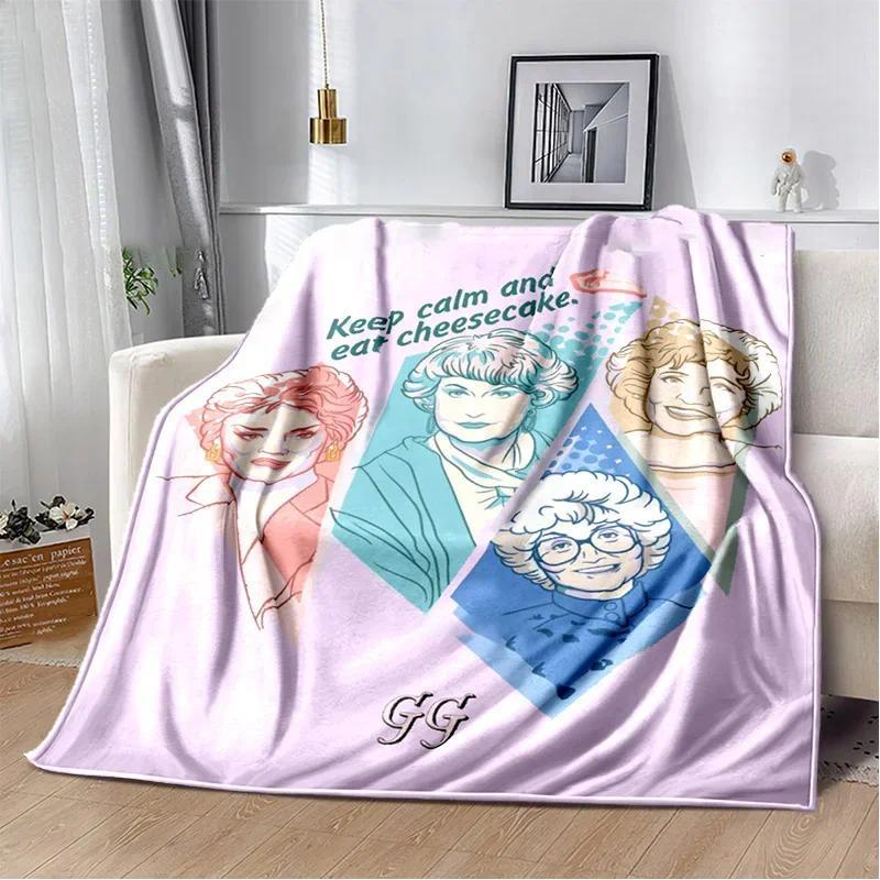 Classic Tv Throw Blanket Golden Girls Friend Ship Flannel Lightweight Plush Fuzzy Cozy Soft Blankets and Throws Custom Blankets