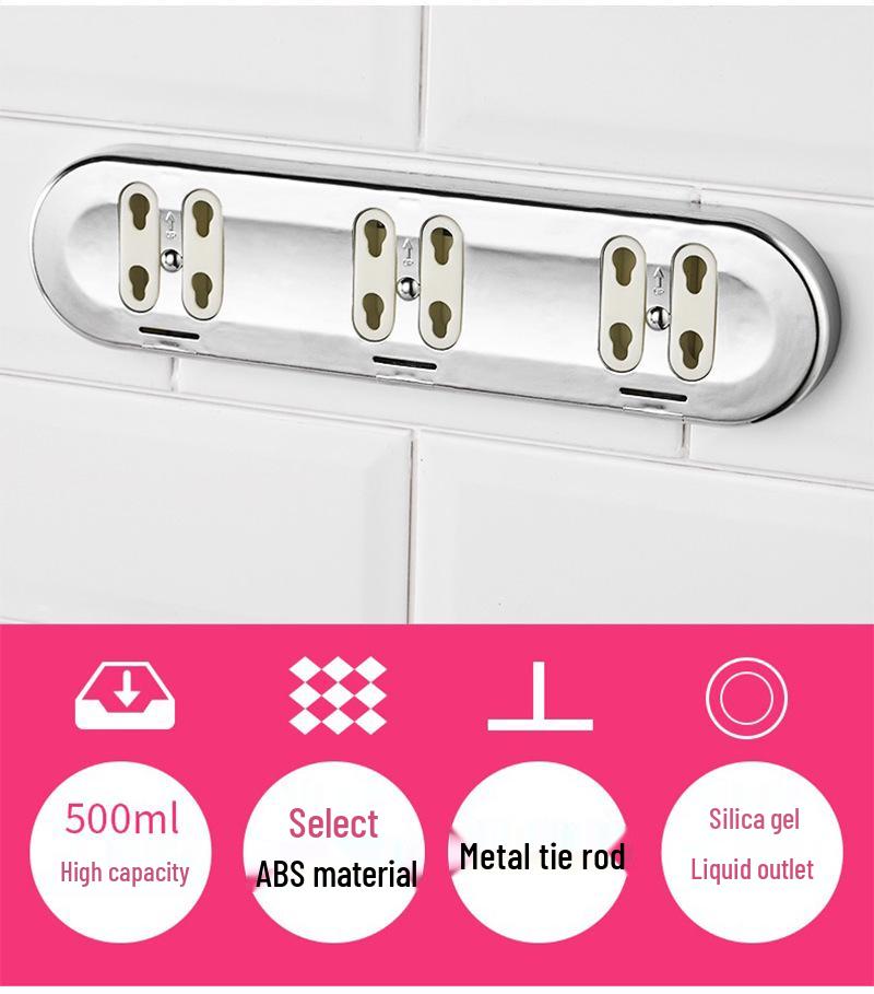 Wall-Mounted Stainless Steel Manual Soap Dispenser for Bathroom