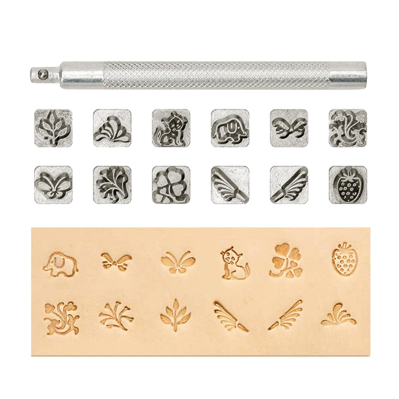 

12 шт. Кожаное ремесло Рабочее седло Изготовление инструментов DIY Набор металлических штампов