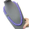 Medieval Vintage Fashion Design Bingbing Same Emperor 12M Violet Bead Agate Necklace Bracelet Set