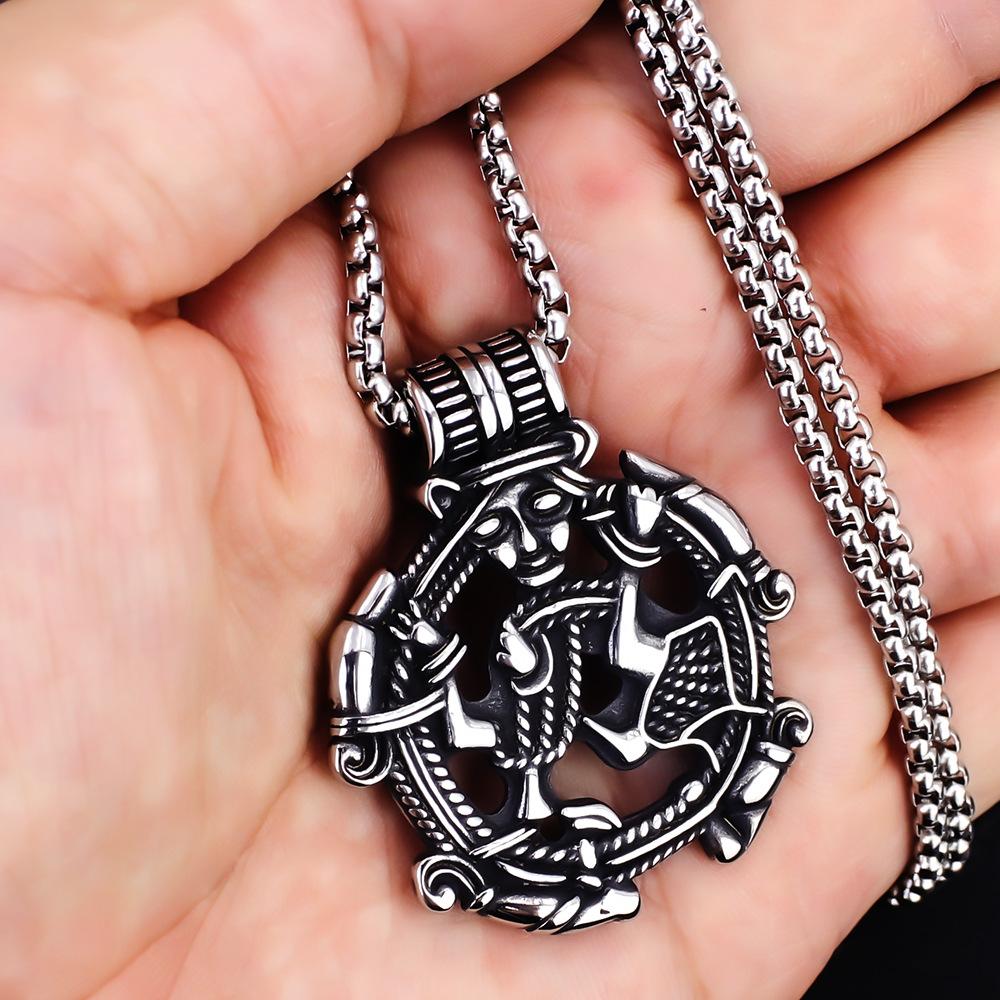 

Necklace Nordic Vikings Viking Pendant for Men 50CM(Necklace Size) срібний