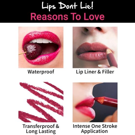 Nykaa Lips Don'T Lie Crayon Crème Lèvres Contour et Remplissage