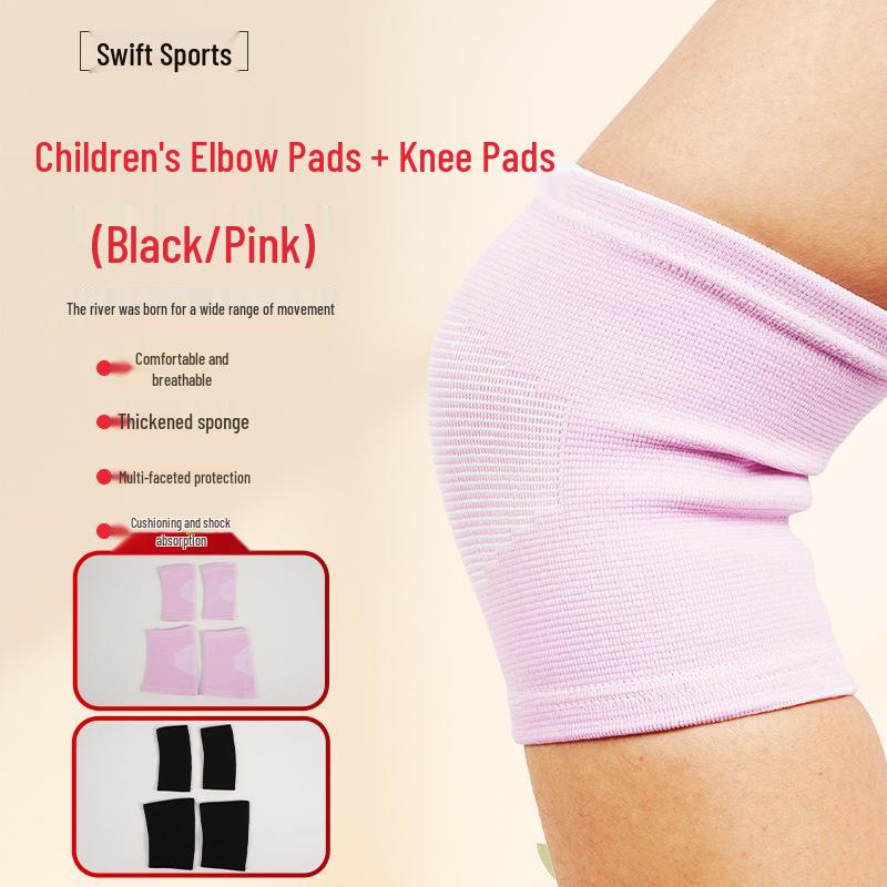 Kids Elbow & Knee Pad Set for Dance, Volleyball, Running, Yoga - Warm & Protective Elbow Pads