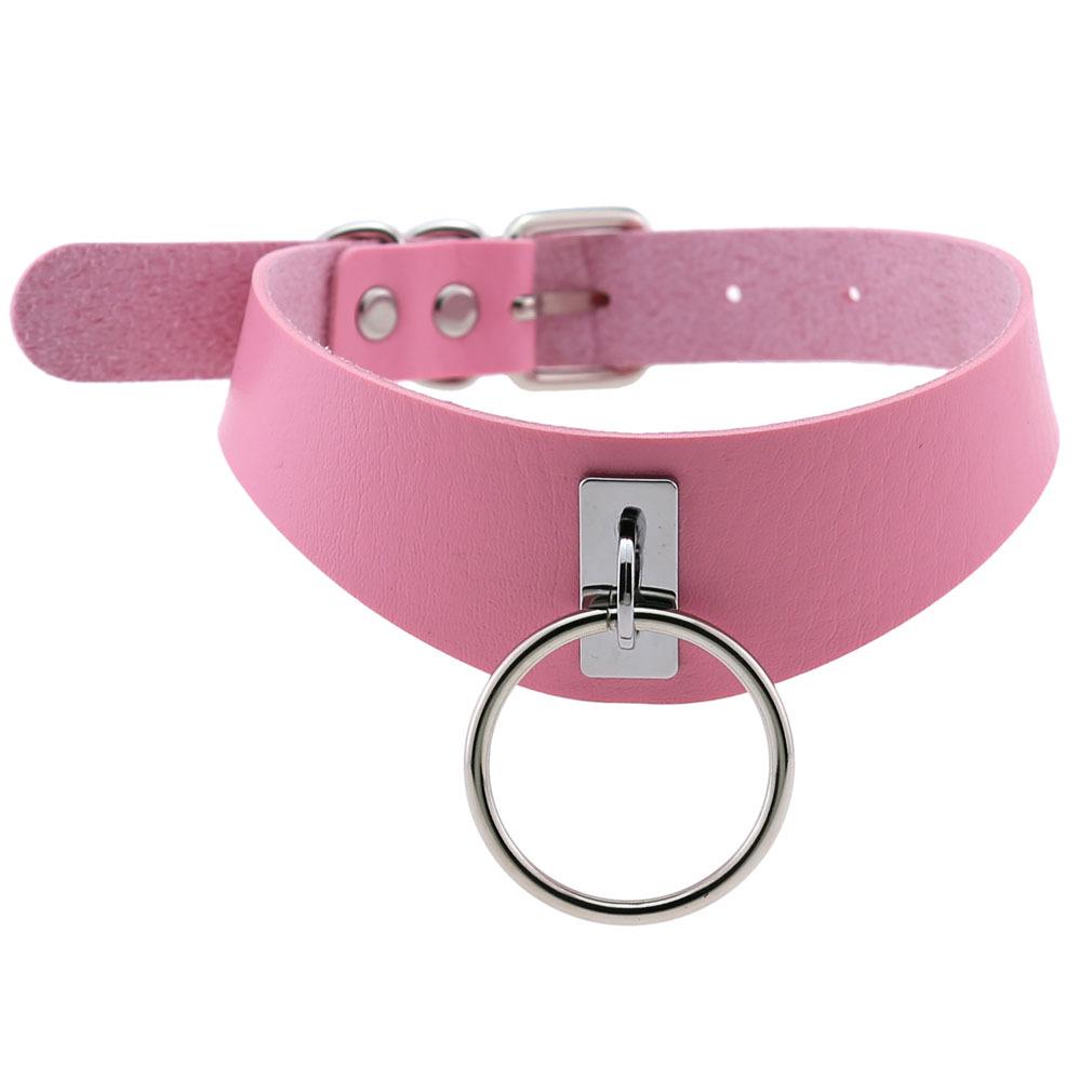 Harajuku Hip-Hop Punk O-Ring PU Leather Necklace Collar