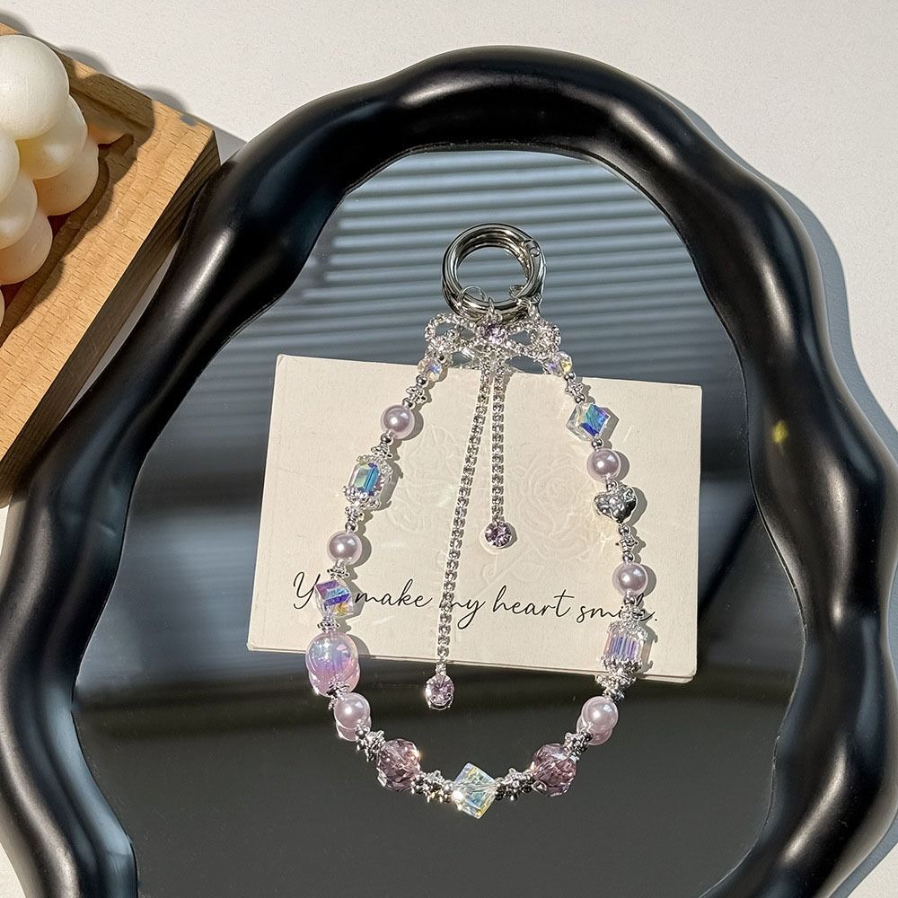 Tassel Mobile Phone Lanyard Heart Girls Phone Pendant Bowknot Phone Chain Christmas Gifts