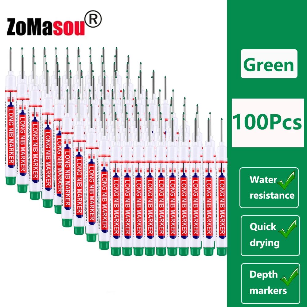 1/20/40/80Pcs Multi-purpose Long Head Markers Pen Bathroom Woodworking Decoration Waterproof Deep Hole Marker Pen Ink Wholesale
