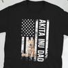 Proud Akita Inu Dad Owner T Shirt