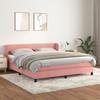VidaXL Divan Bed with Mattress Pink 180x200 Cm Velvet 3127570