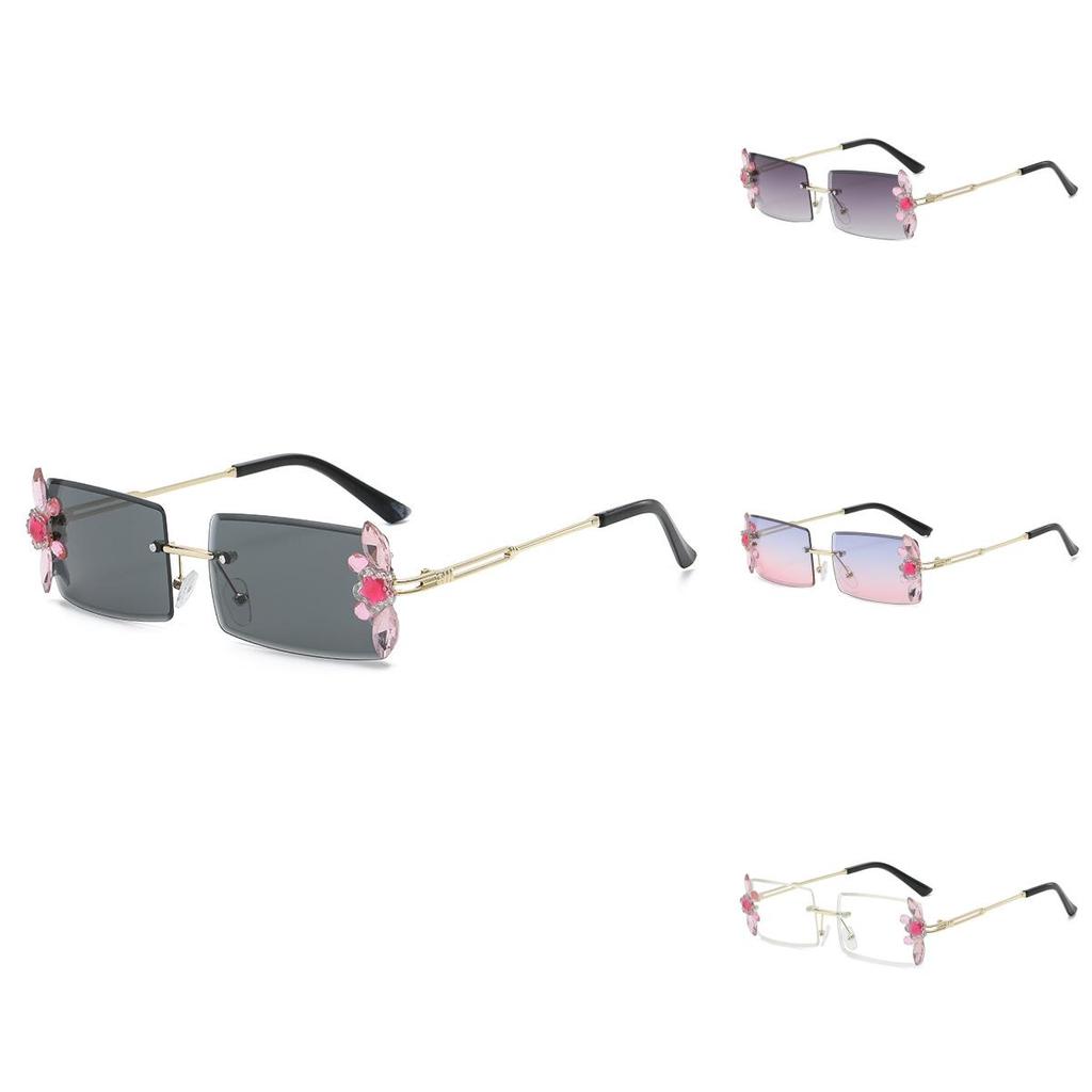 Elegant 2022 Gradient Sunglasses With Diamond Inlaid Gold Frame For Women