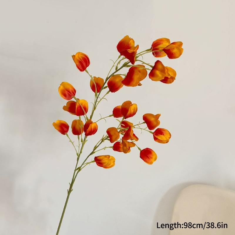 Artificial Physalis Flower Bouquet Room Decor Pink Flower Fruit Tree Wedding Party Decor Aesthetic Art Simulation Flowers