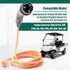 EV Charger Replacement Cord 10ft Length 3 Prong 120V Input Weather Resistant Construction For Multiple Golf Cart Brands
