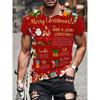 Christmas Men's T Shirt 3D Print Casual Short Sleeve Tees Street Fashion Crew Neck Pullover Male Oversized Clothing Sweatshirt