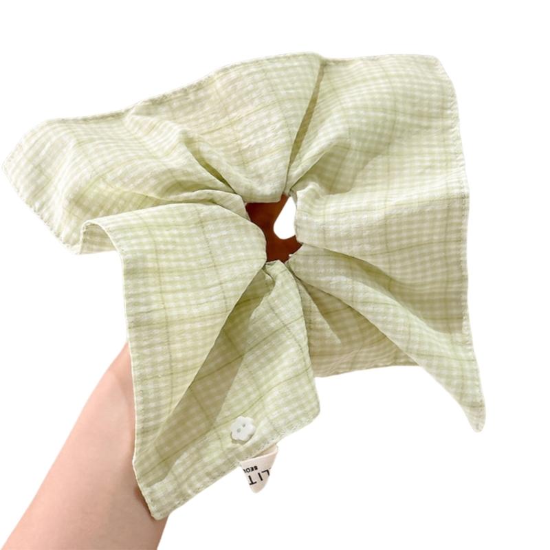 Elegant French Bows Scarf Scrunchie Headbands Hair Accessory For Women Soft Fabric Hair Tie Multipurpose Styling