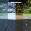 Round Garden Furniture Cover, Waterproof Garden Table Cover, 420D Heavy Duty Oxford for Outdoor, Dia.214 x 70 cm, Black