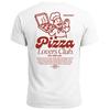 Heren T-shirt Achterkant Print Pizza Liefhebbers Club Print Shirt Grafisch Shirt Mode-