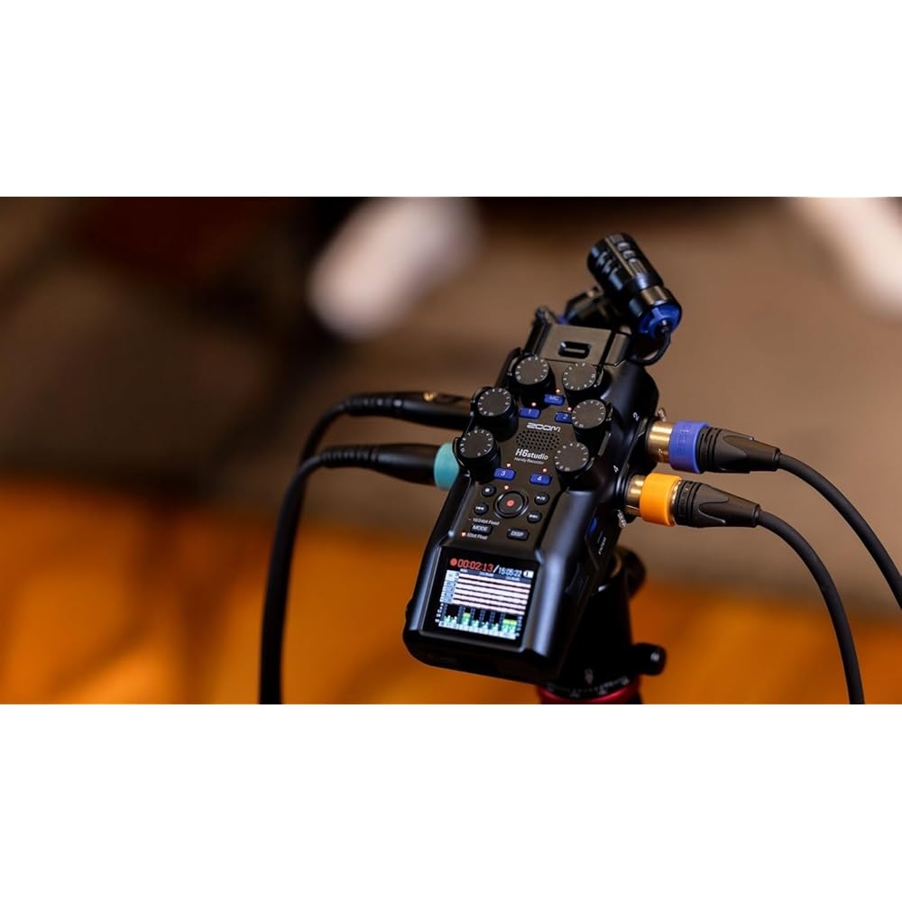 ZOOM Zoom H6 Studio Handy Recorder, 32 bit float recording, 16/24 bit switchable, interchangeable...