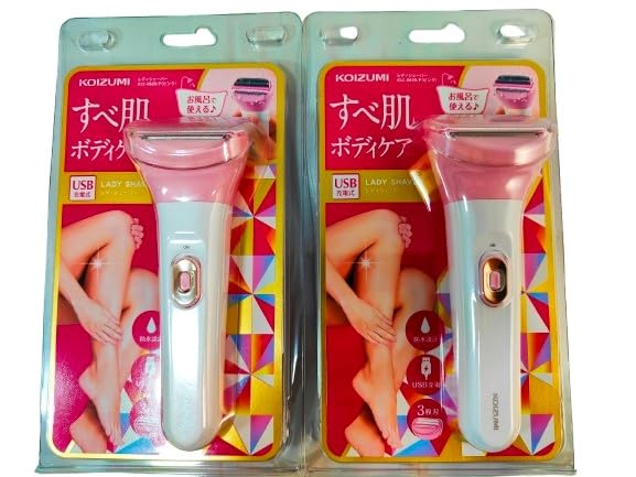 

Koizumi Lady Shaver USB перезаряжаемая ванна может быть использована розовая [набор 2] KLC-0620/P