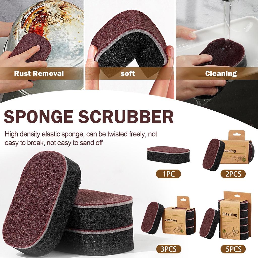 Cleaning Sponges Eraser, Multi-Functional Eraser, Shower & Tub Sponge For Kitchen, Bathroom, Sink, Floor & Home Cleaning
