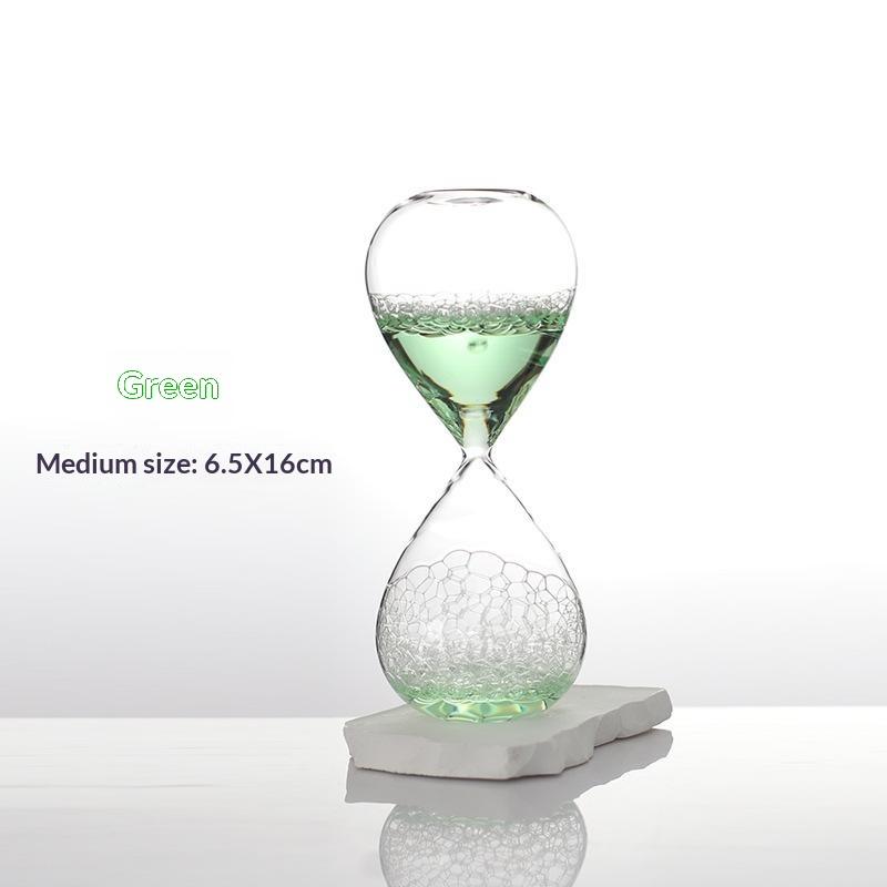 Bubble Singing Crystal Timer Handmade Craft Vintage Desktop Ornament for Living Room Office Desk Decor Unique Gift