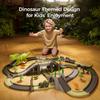 Dinosaur Toy Race Track: 281pcs, Flexible Railways, 4 Dinosaurs, 2 Electric Racing Cars with Lights. Gift for Children 3-6 Years
