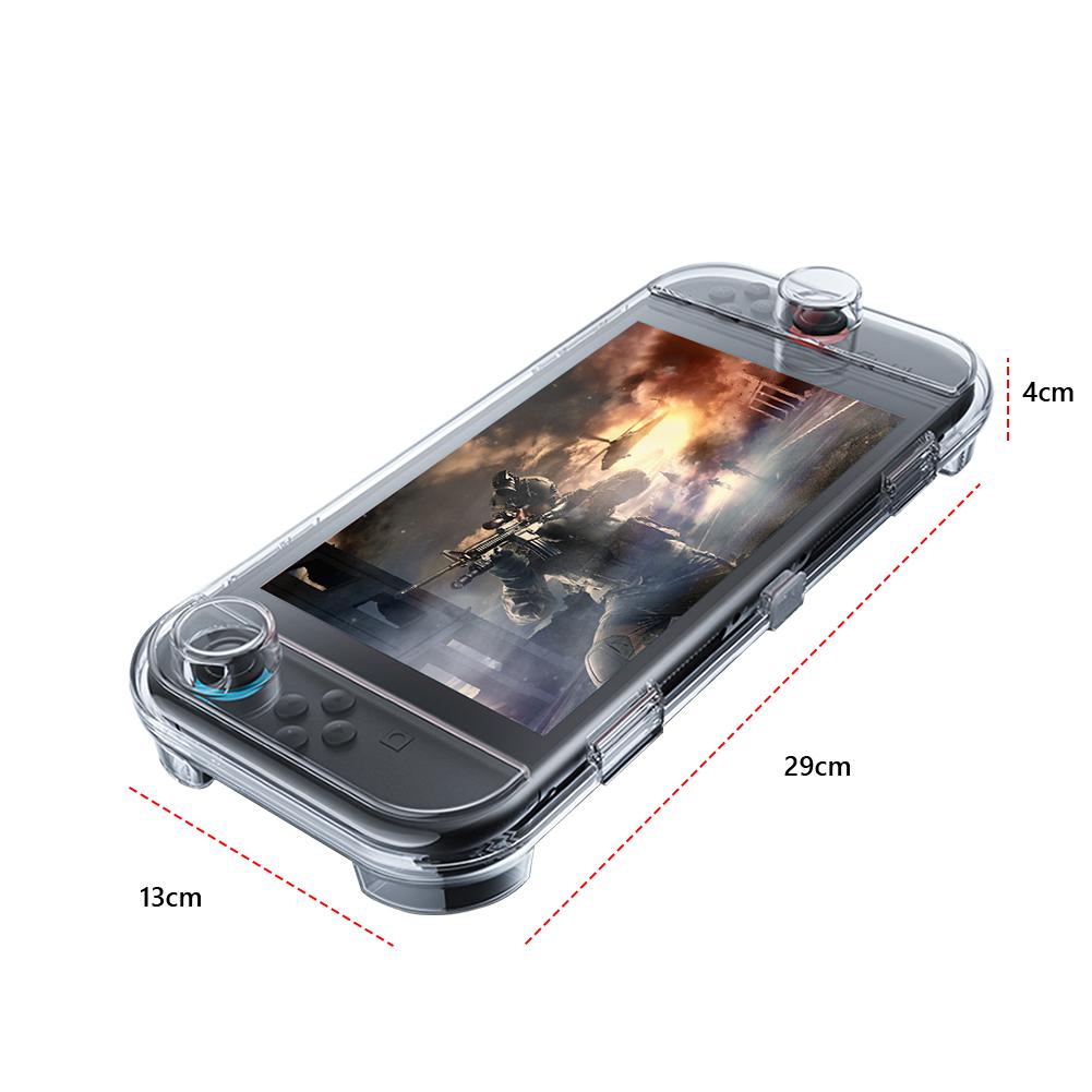 Transparent Case for Switch 2 Joy-con Protective Cover Anti-Scratch Hard Shell Case 12 Game Cards Protective Case for Switch 2