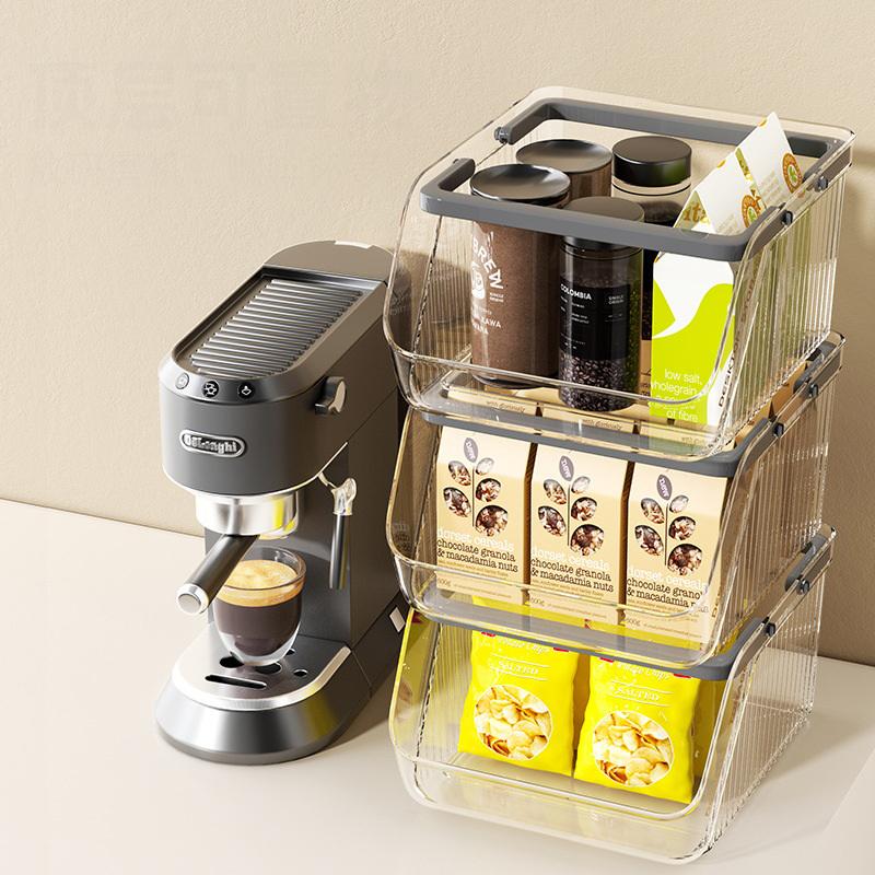 Desktop Portable Storage Box Large Capacity Stackable Storage Basket Snack Sundries Stationery Cosmetics Storage Box