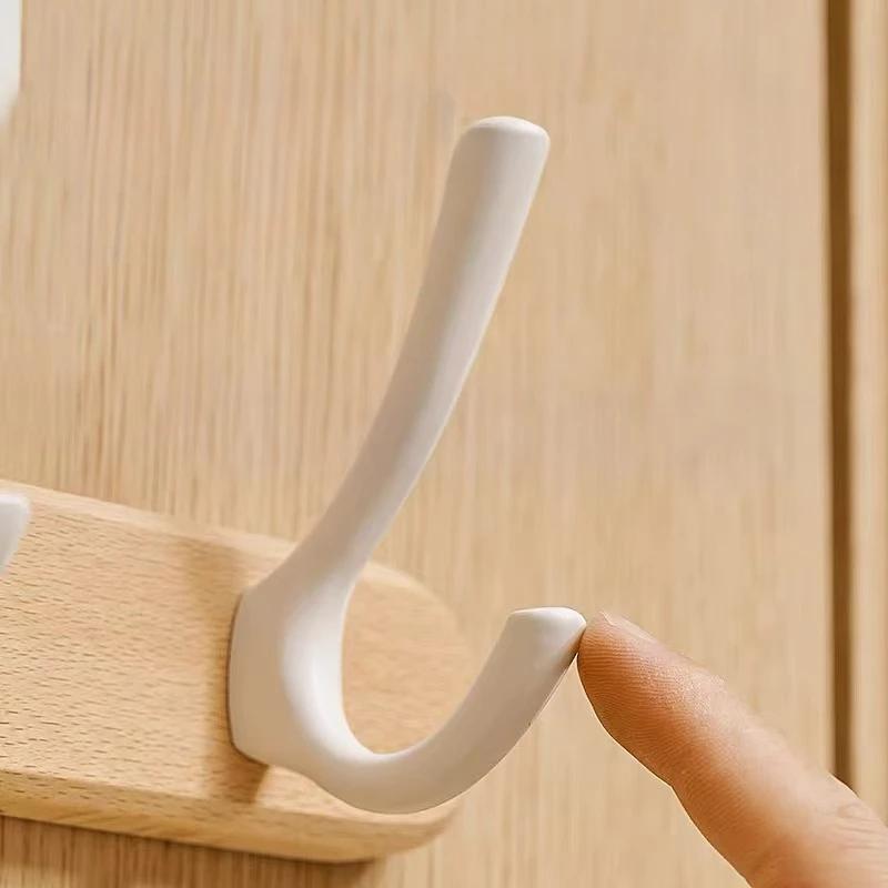 Houten Kapstok MuurhakenMuurhaken voor Keuken Badkamer Hal Handdoek Sleutel Accessoires Creatieve Decoratieve Muuropberg