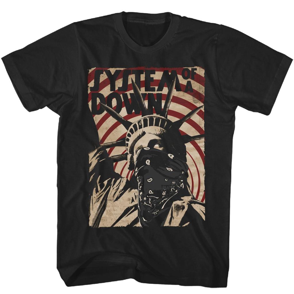 26 System of a Down Liberty Bandit T Shirt Mens Licensed Rock N Roll Band Tee Black Unisex T-Shirt