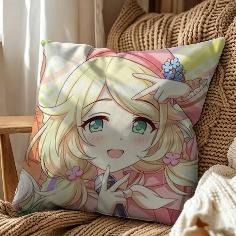 Hot-selling Momoka Sakurai Square Double-Sided Printed Pillow Case Sofa Cushion Cover Bedroom Bedside Decor