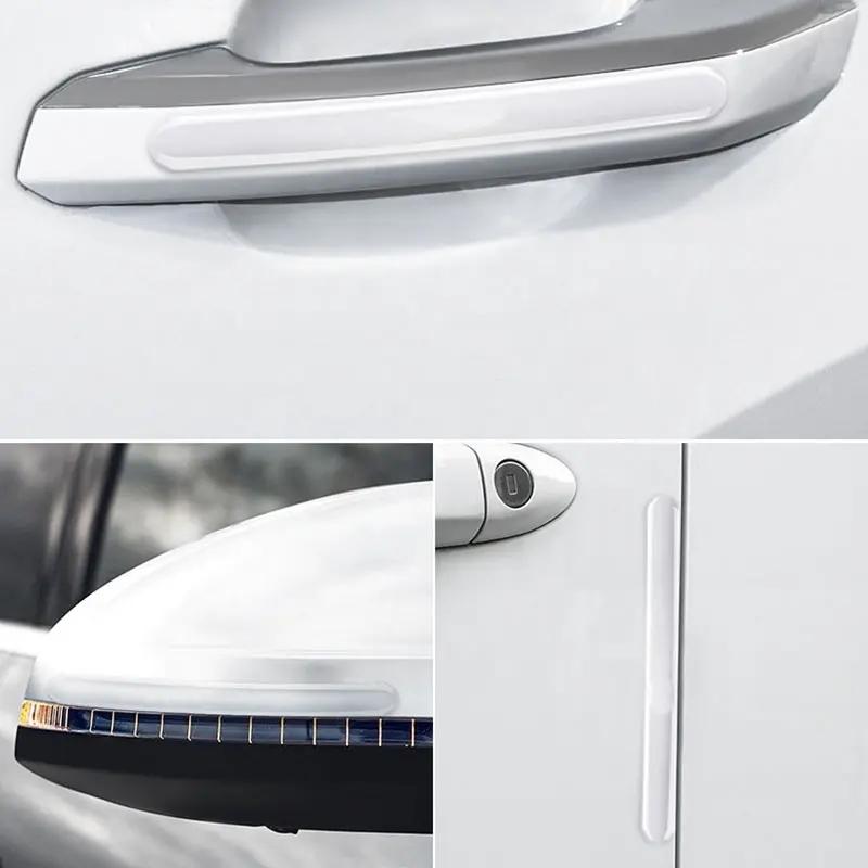 4/10PCS Car Door Transparent Anti Scratch Strips Protective Strip Scrape Rearview Mirror Anti-collision Protector Bumper Sticker