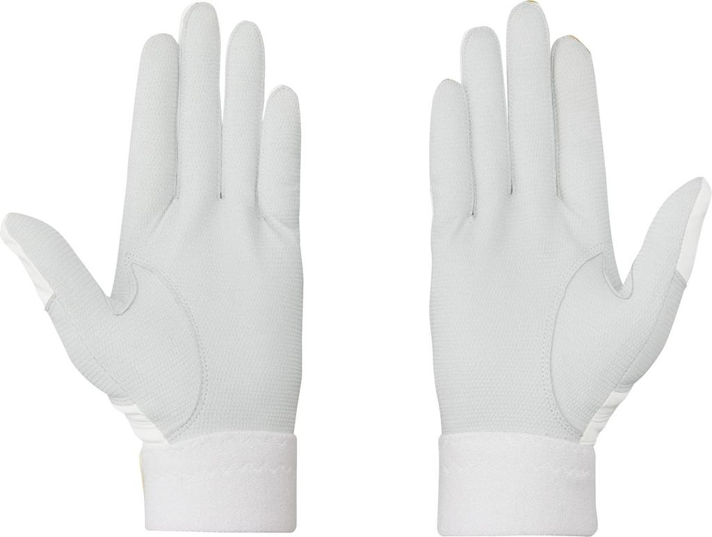 DESCENTE Baseball Batting Sheepskin Leather both White x Gold Size M Gloves, (for hands), (WHGD), (DB5SGV00M)