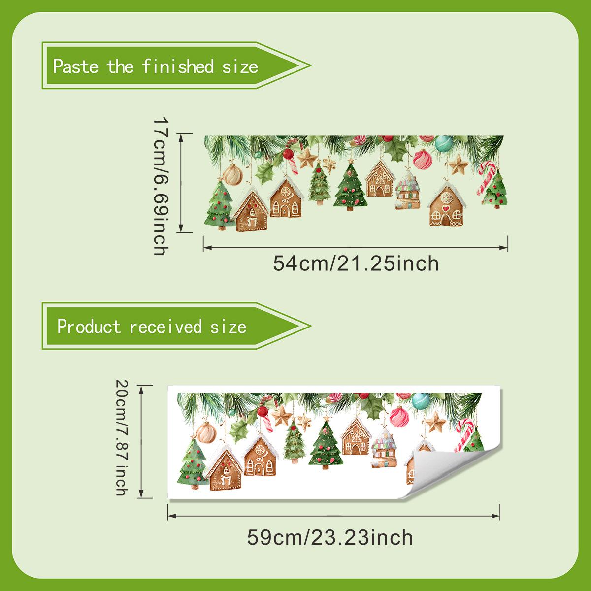 

Christmas House Christmas Tree Wall Stickers, Christmas Room Decoration Wall Stickers 30*60cm