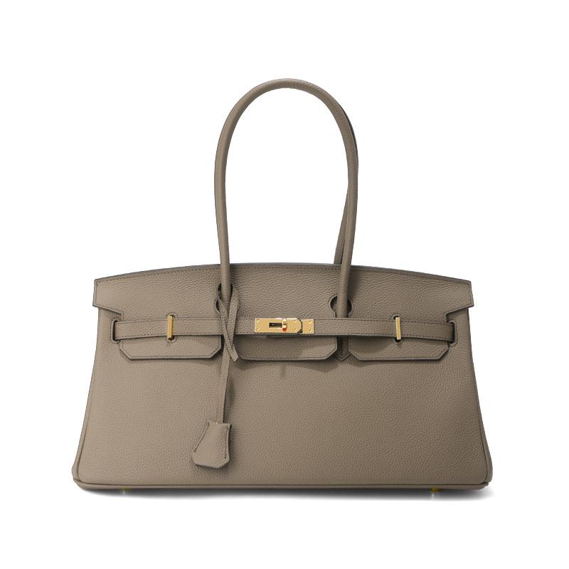 First Layer Cowhide Horizontal Platinum Bag