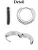 [Zanipolo Terzini] Simple Color Line Surgical Stainless Steel Hoop Earring (Blue) (1P Single Earring) Men's