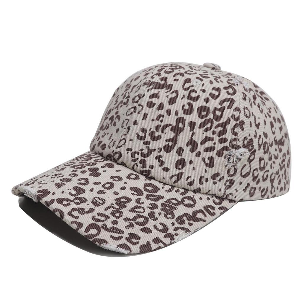 Damen Schirmmütze mit Leopardenmuster - Atmungsaktiv, Sonnenschutz für Outdoor-Reisen