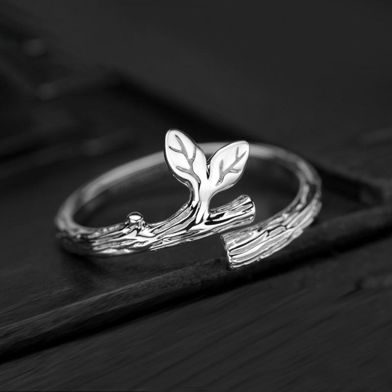 Adjustable Open Leaf Ring Women Men Minimalist Boho Style Floral Geometric Finger 2025