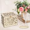 Wedding Card Box DIY Wedding Gift Wooden Money Storages with Lock Decoration Supplies for Birthday Party Guest
