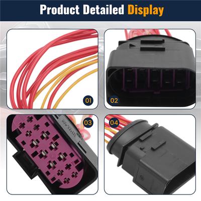 Car HID Xenon Headlight 10 To 14 Pin Connector Adapter For 1J0973835 1J0973737 Car Accessories-M53K