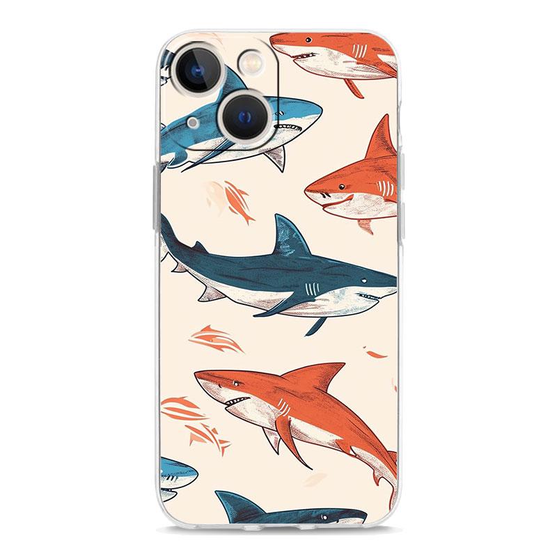Handyhülle Für iPhone 17 Hüllen iPhone Air 16 15 12 13 14 Pro Max 7 8 Plus 16Pro iPhone11 Klare Hülle Cartoon Niedlicher Fisch