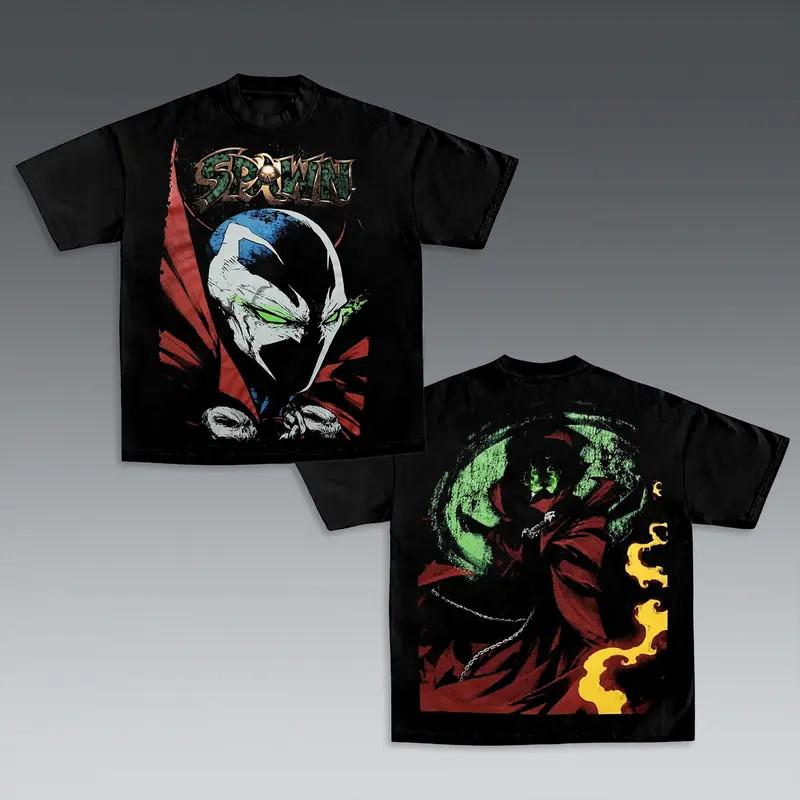 Spawn V2 Tee Bootleg Tee, Classic Movie, Old Movie Lover T-shirt for Film Buffs, Unisex T-Shirt L