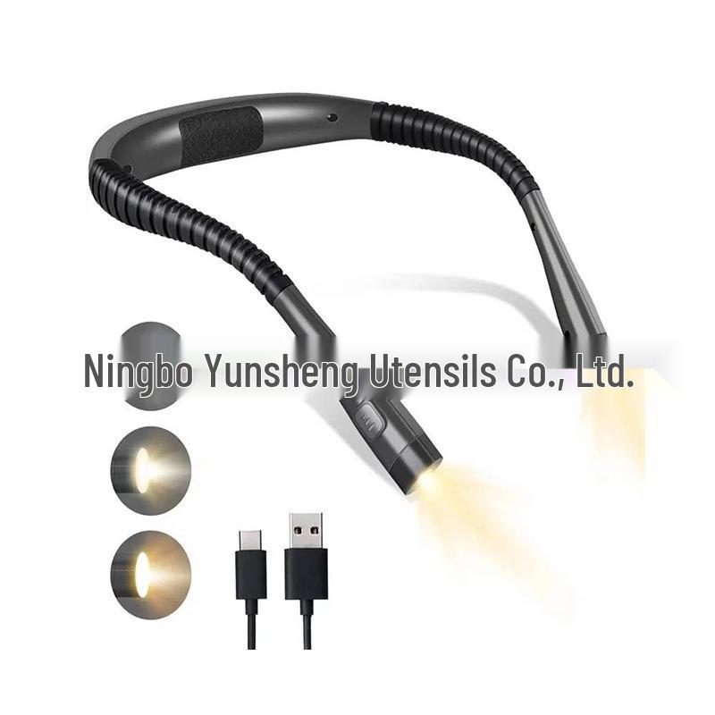 

USB Rechargeable LED Neck Reading Light with Eye Protection, Three-Color Options and Foldable Design