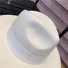 British retro style wide brim light board white woolen top hat autumn and winter women's fashion versatile casual jazz hat
