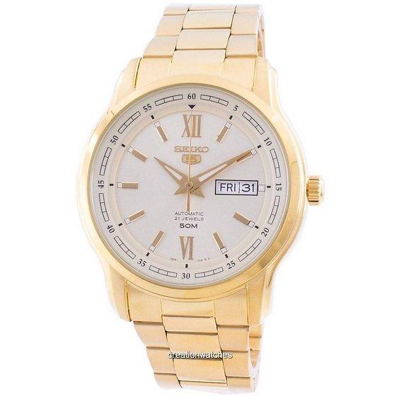 Seiko 5 Orologio da uomo automatico con quadrante color oro SNKP20 SNKP20K1 SNKP20K