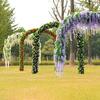 Artificial Silk Flower Garland Vine Wisteria Leaf Hanging Wedding Party Decor